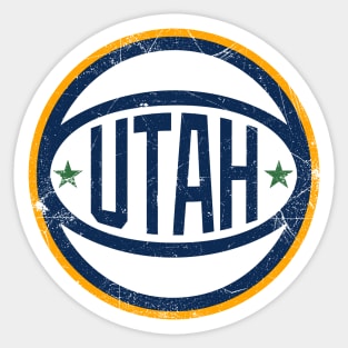 Utah Retro Ball - Navy Sticker